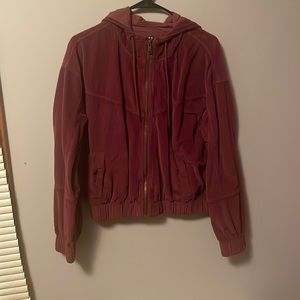American Eagle burgundy zip jacket